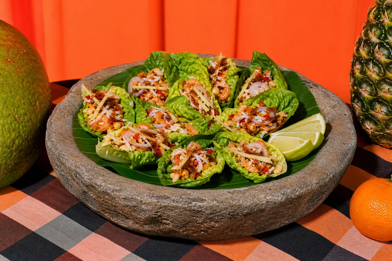 Miang Kham aux feuilles de laitue romaine