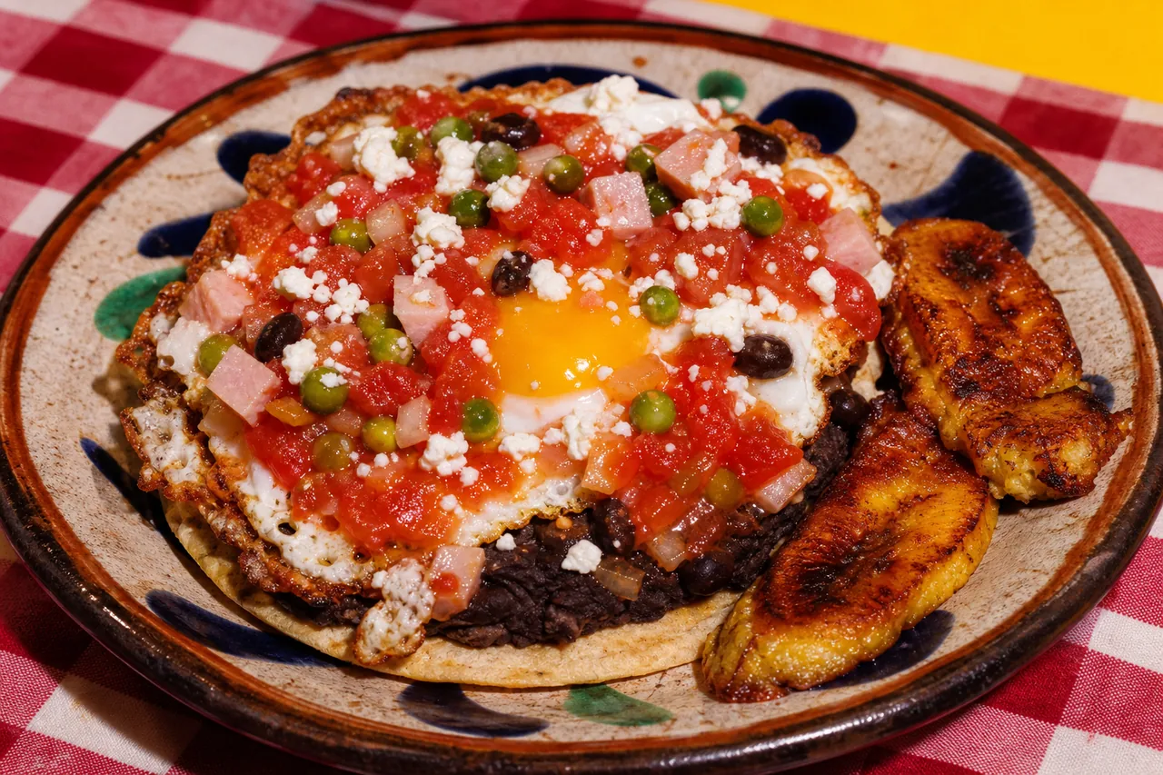 Huevos motuleños (œufs du Yucatán)
