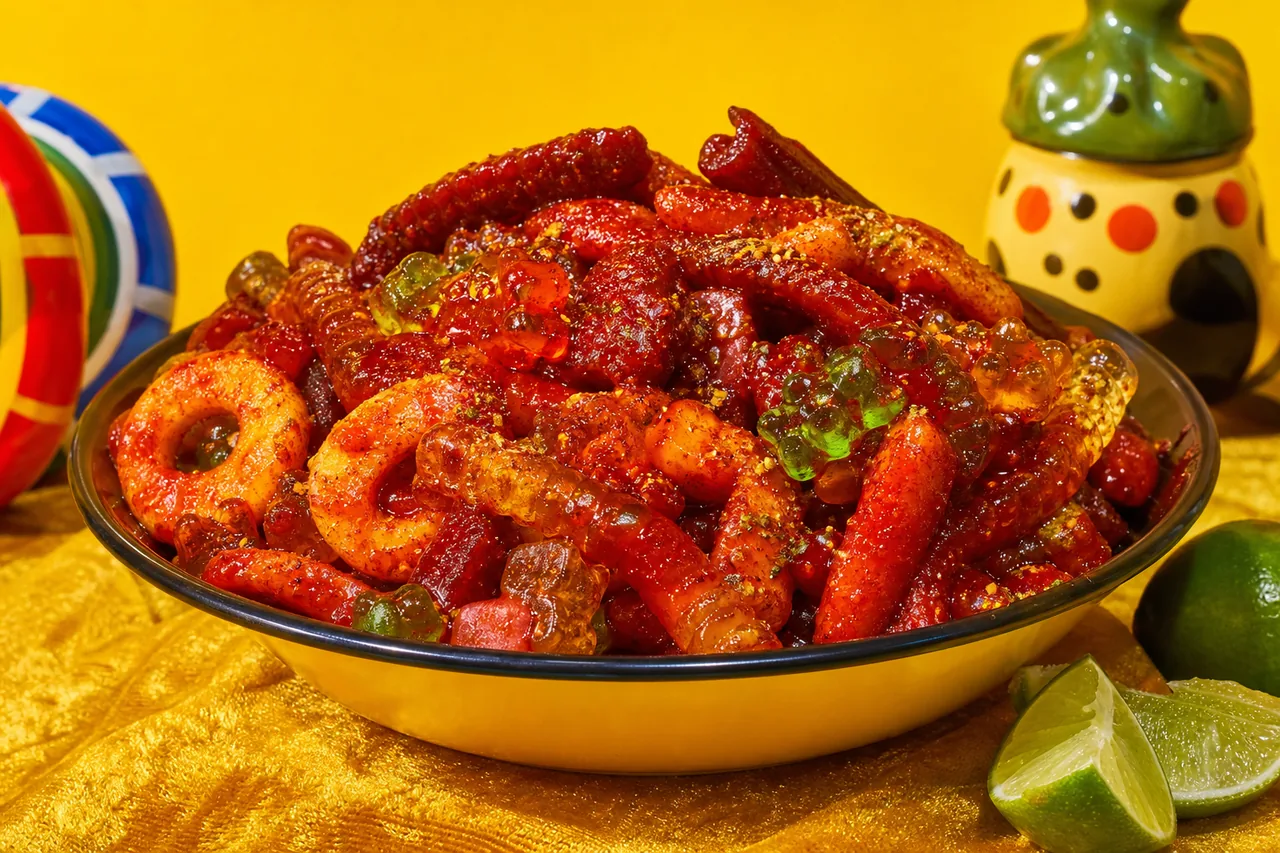 Ensalada de dulces con chamoy