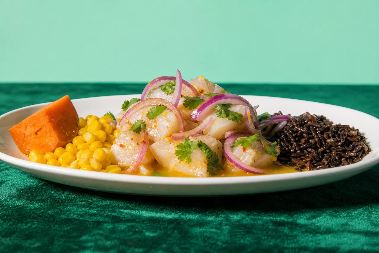 Ceviche de sébaste sauvage à la péruvienne