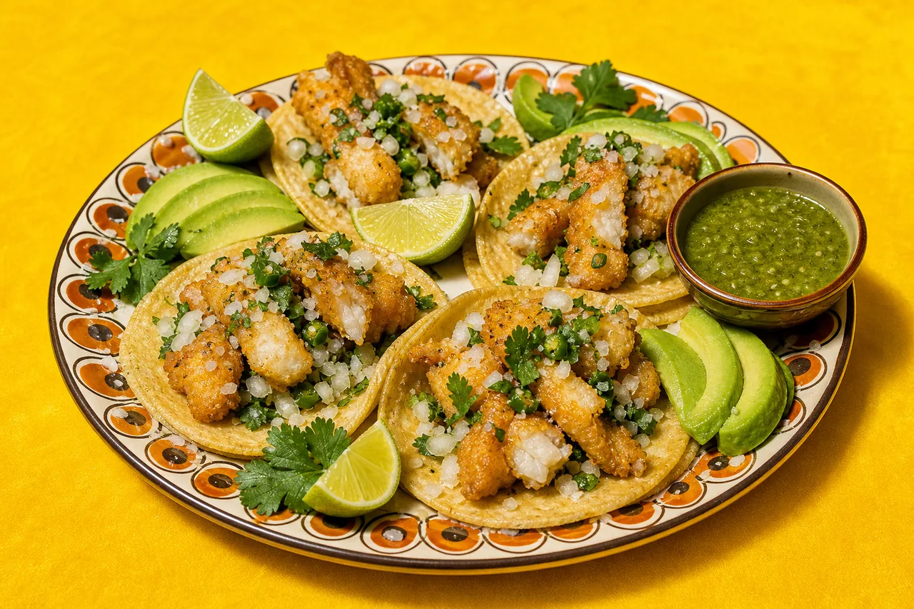 Tacos au poisson frit haché (Tacos de salpicón de pescado)