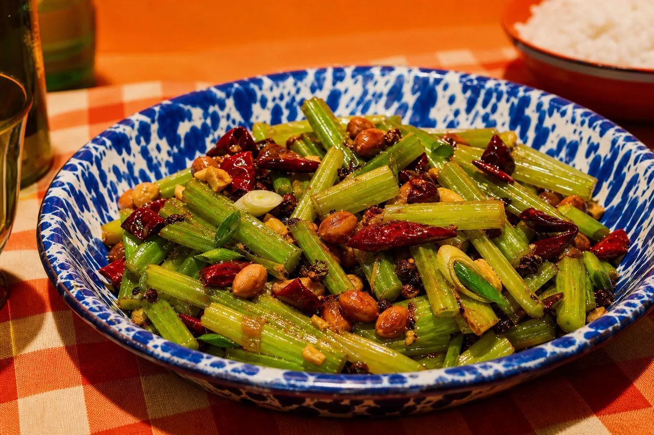 Céleri sauté gong bao (kung pao)