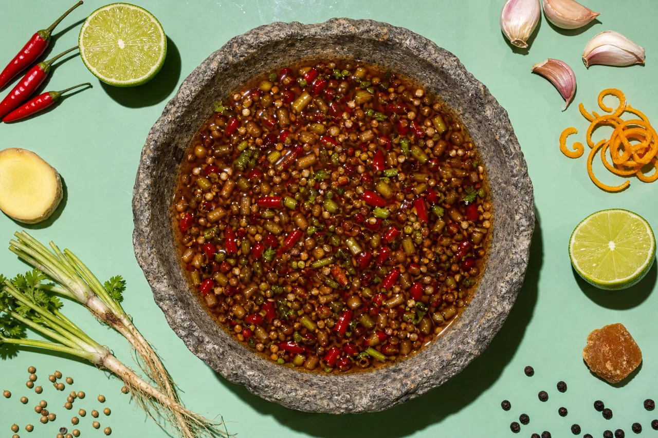 Sauce thaï aux agrumes et épices