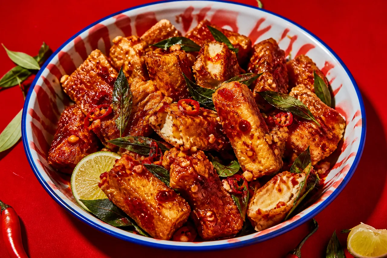 Tofu croustillant glacé - Đậu Hũ Lắc Sa Tế