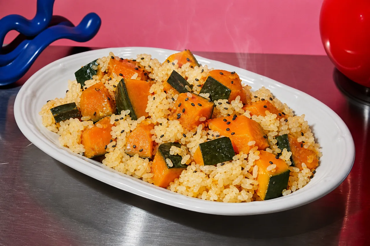 Riz au kabocha (riz au potiron japonais)