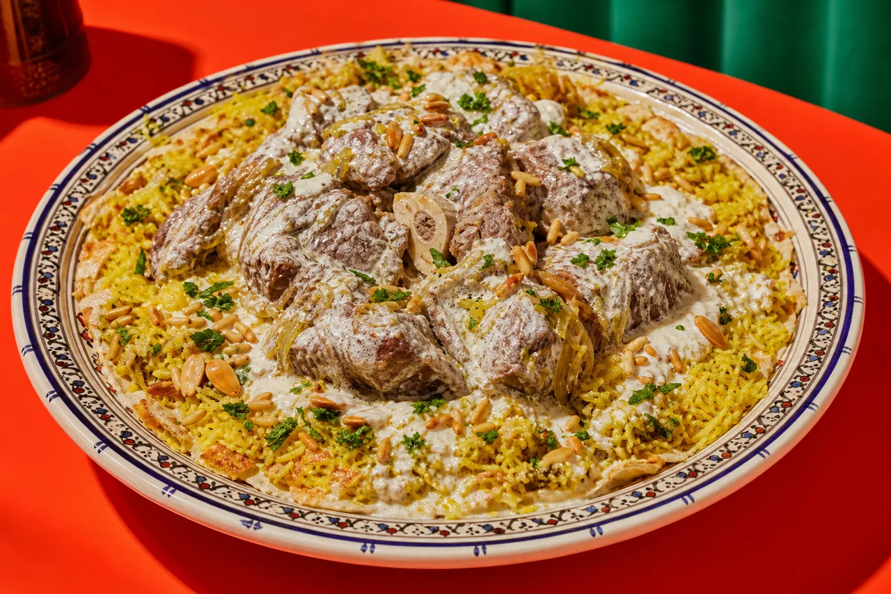 Mansaf agneau riz et yaourt