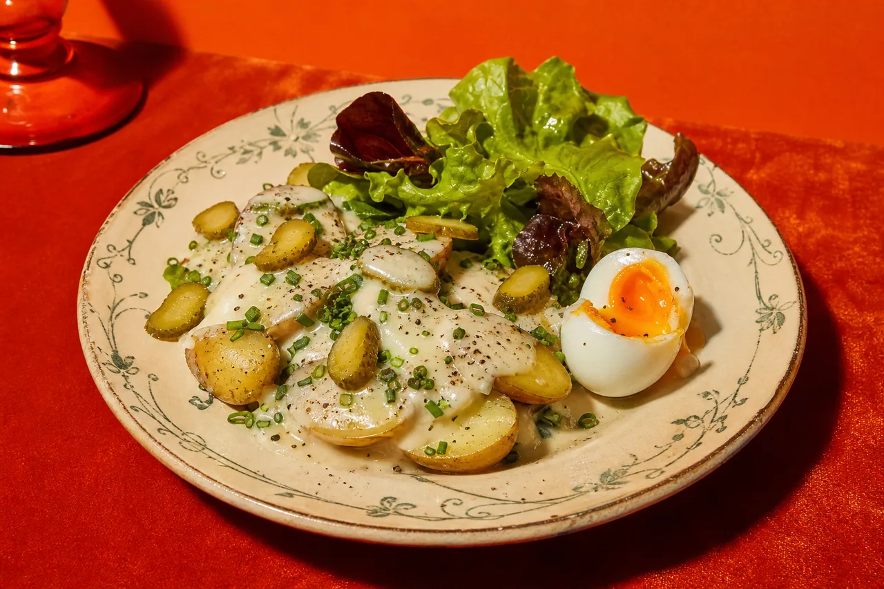 Pommes de terre chaudes à la cancoillotte et aux herbes