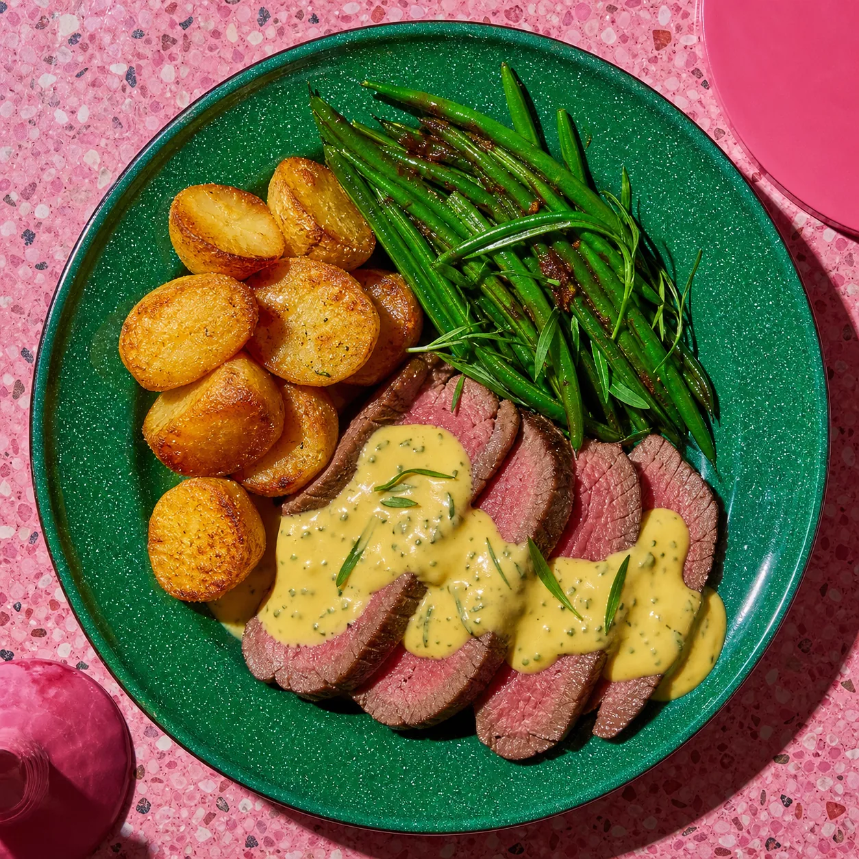 Châteaubriand Sauce Béarnaise, Haricots Verts à l’Estragon et au Balsamique