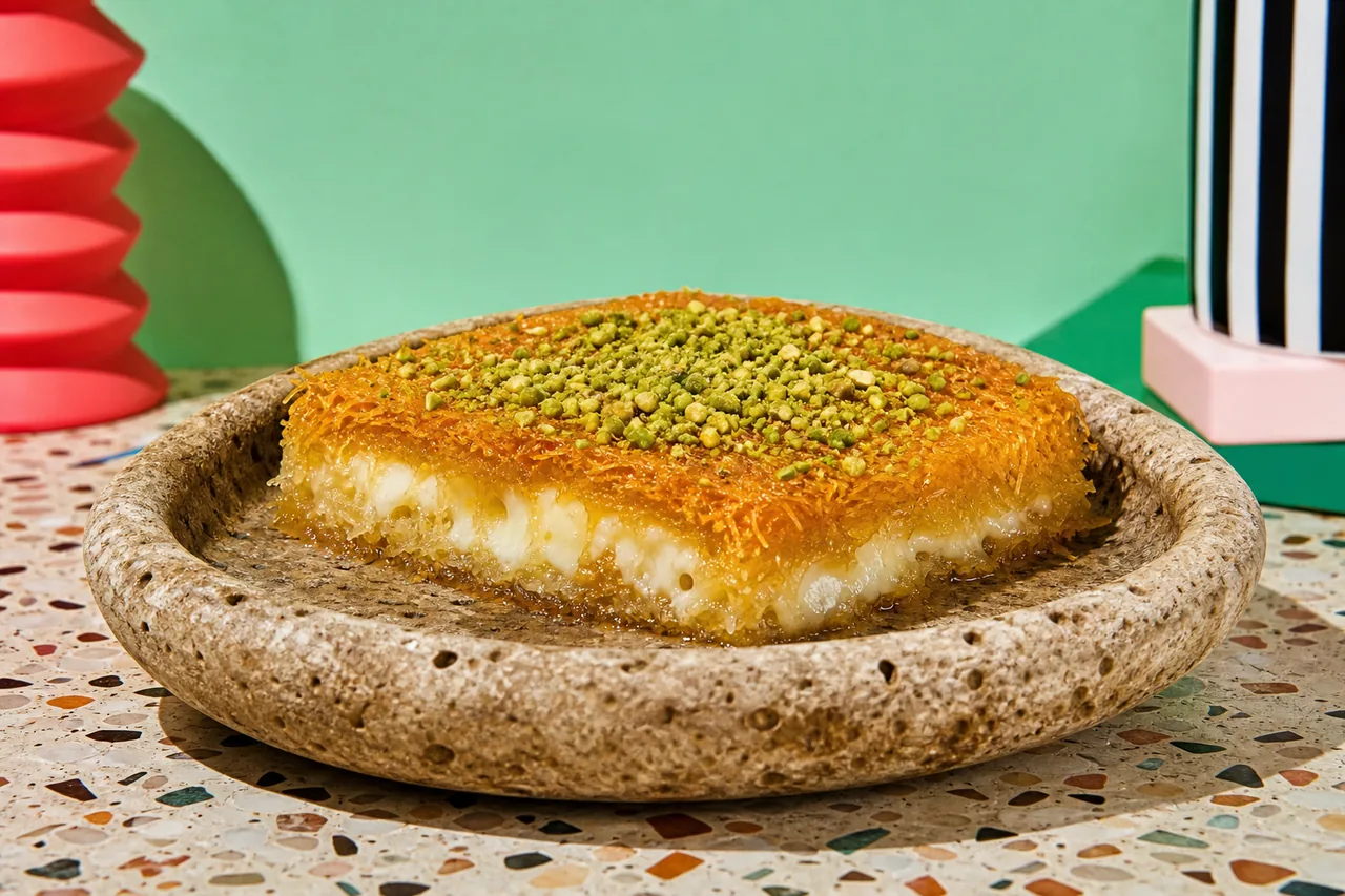 Tarte knafeh à la pistache