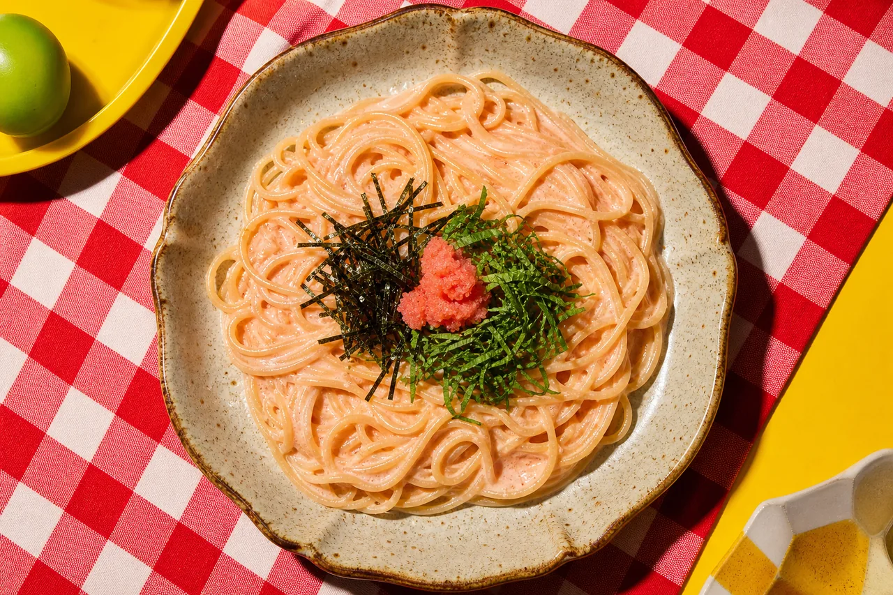 Mentaiko pasta wafu traditionnelle