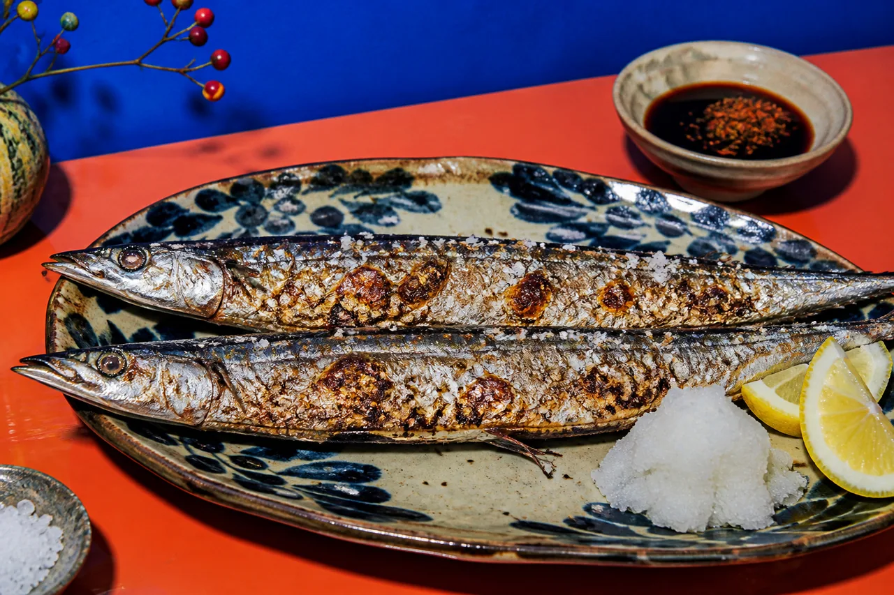 Sanma no Shioyaki (Balaou du Japon grillé au gros sel, tradition d'automne japonaise)