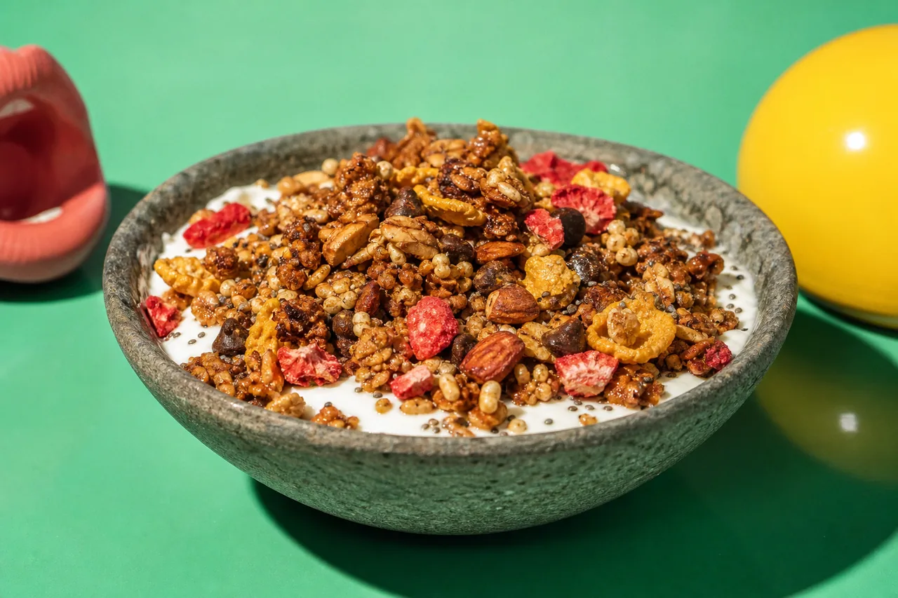 Granola croustillant aux noisettes et sirop d'érable