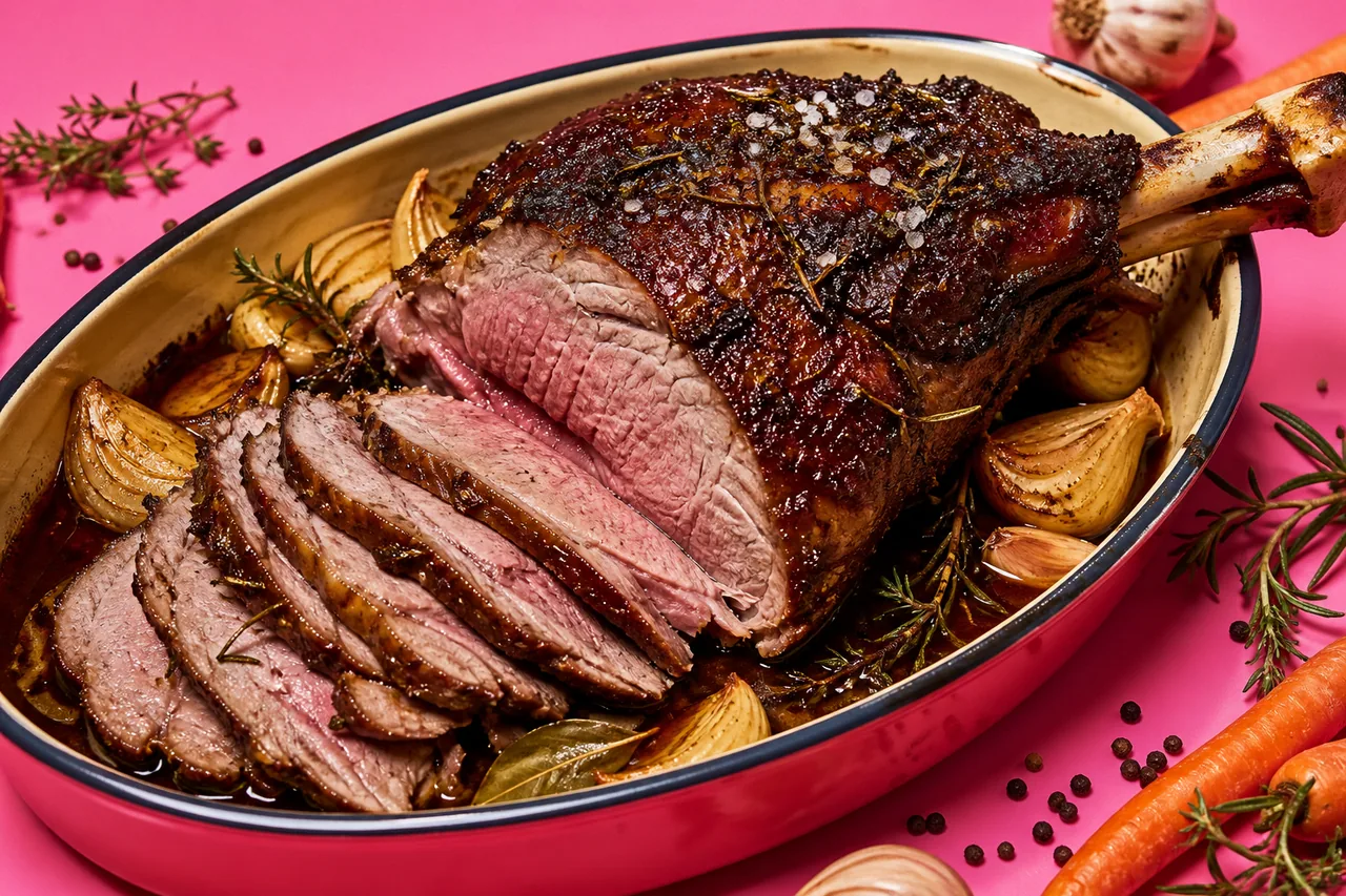 Gigot d'agneau fumé