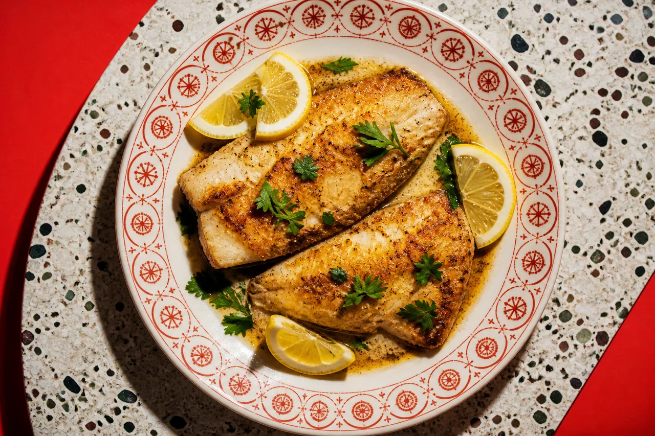 Brosme meunière, beurre noisette et citron