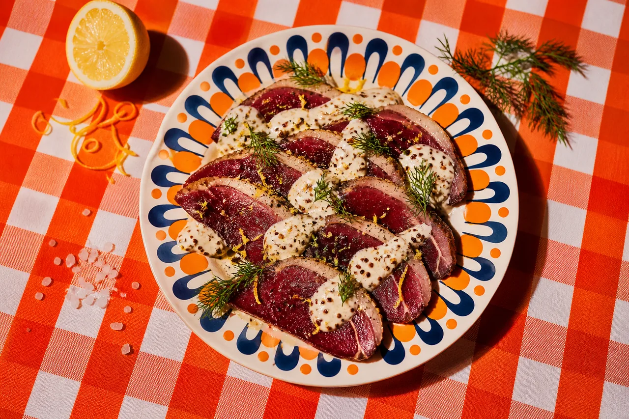 Gravlax de magret de canard