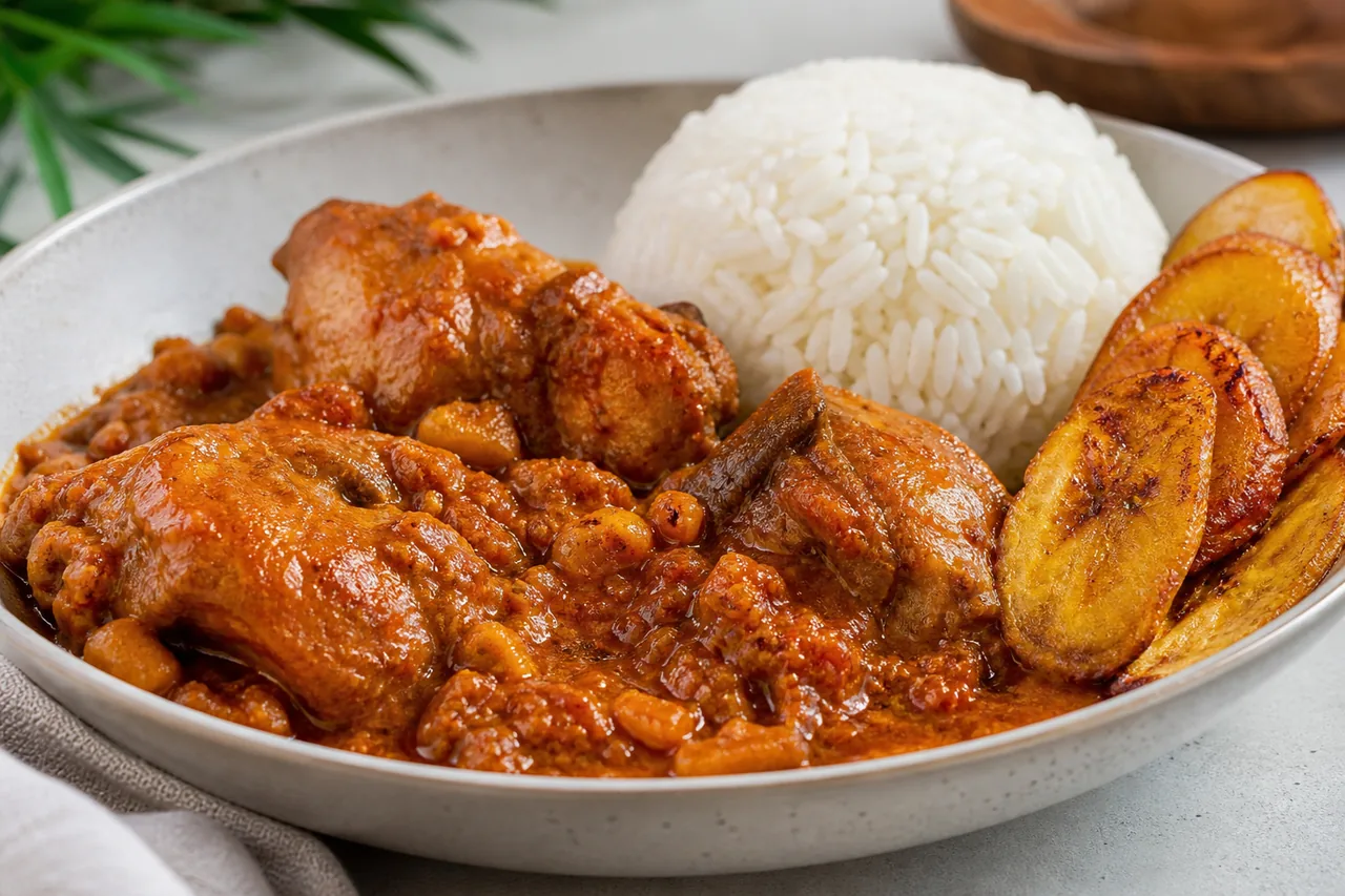 Poulet moambe / nyembwe à la noix de palme