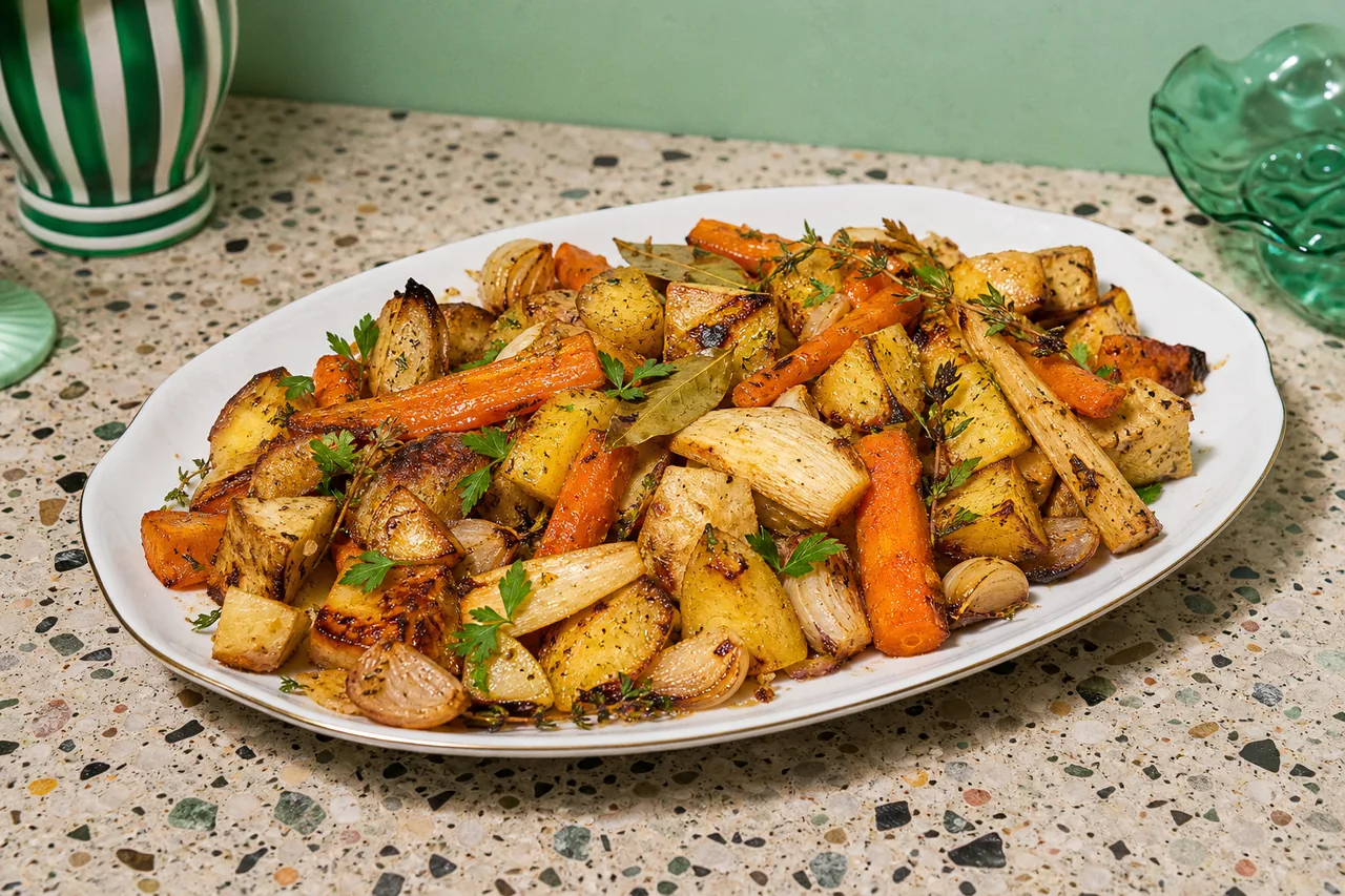 Légumes racines rôtis à l’air fryer