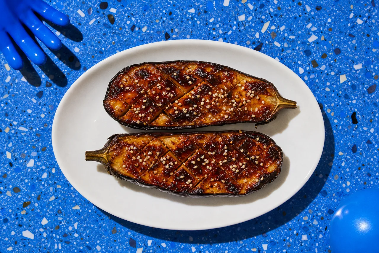 Aubergine glacée au miso (nasu dengaku)