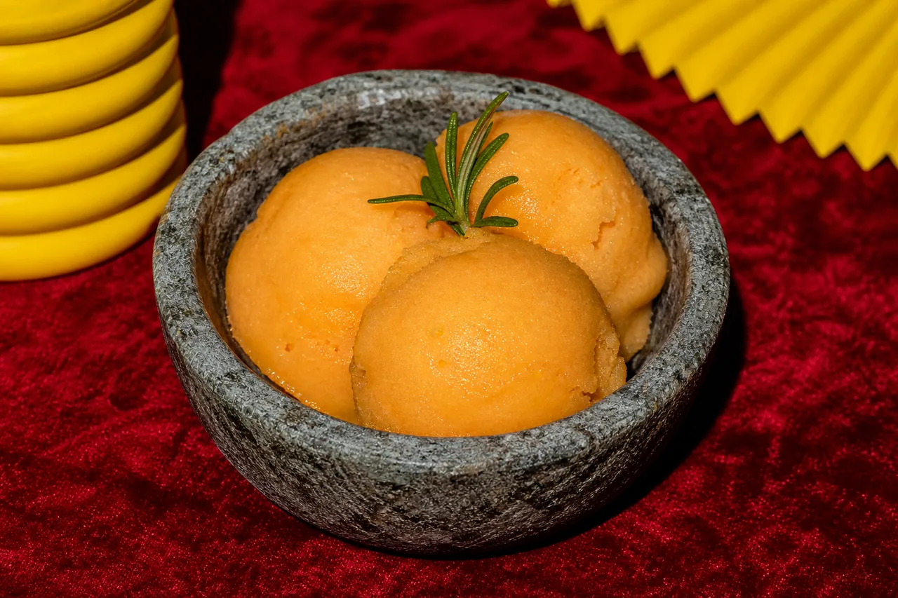 Sorbet abricot-romarin au Creami
