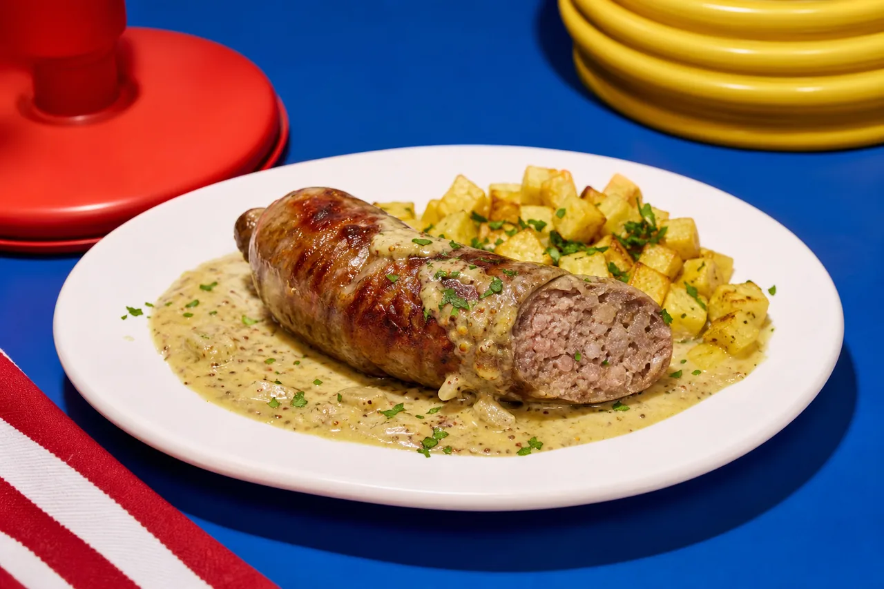 Andouillette lyonnaise à la moutarde
