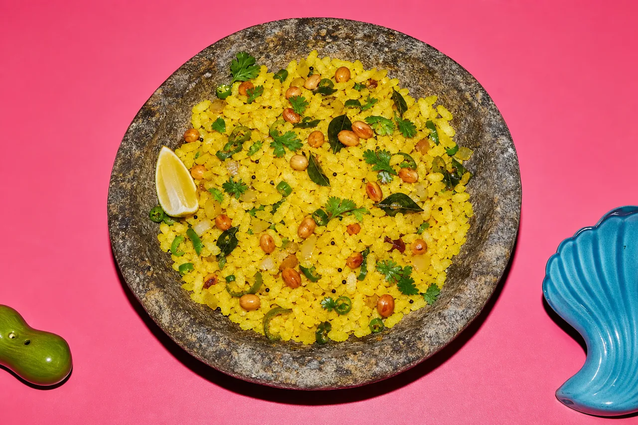Poha aux cacahuètes