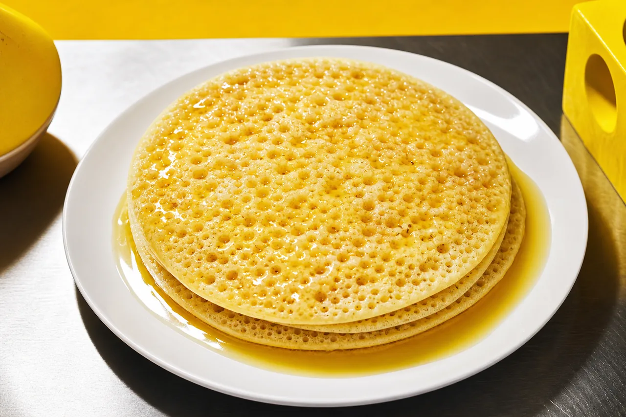 Baghrir au miel et beurre fondu