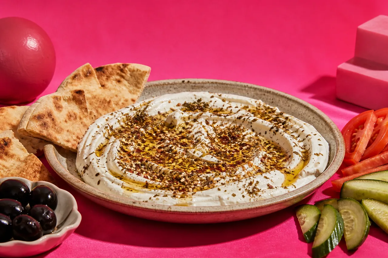 Labneh au za'atar et huile d'olive