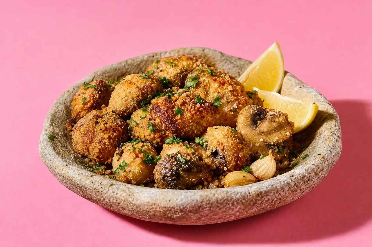 Poêlée de champignons croustillants panés de bistrot