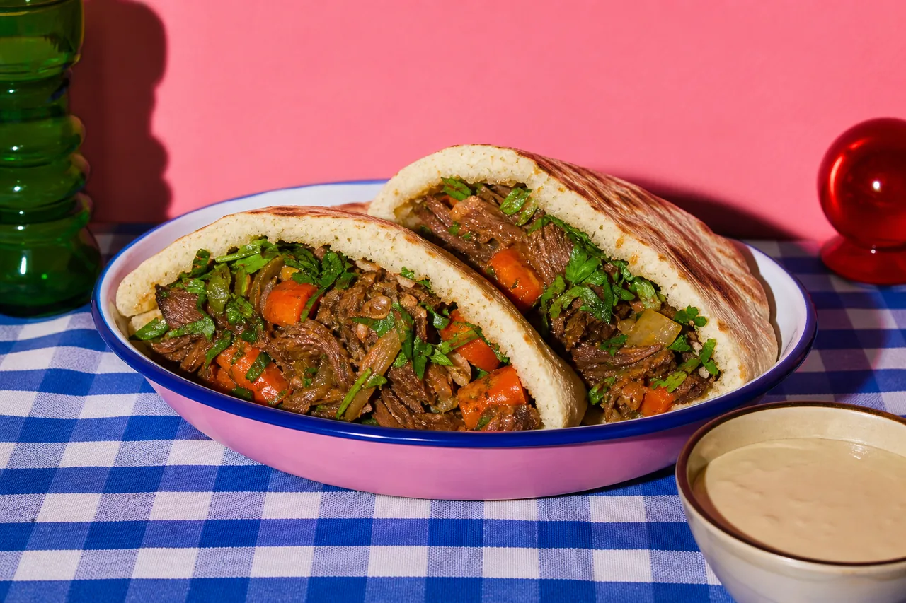 Pita au boeuf braisé façon Miznon