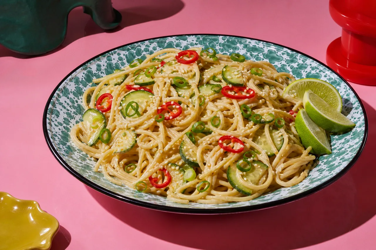 Nouilles froides au miso et au sésame