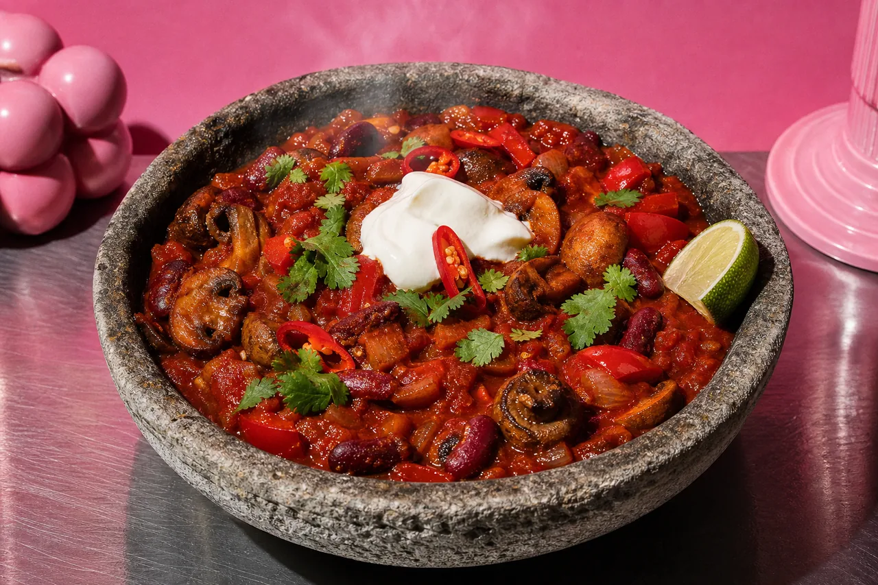 Chili de champignons au miso