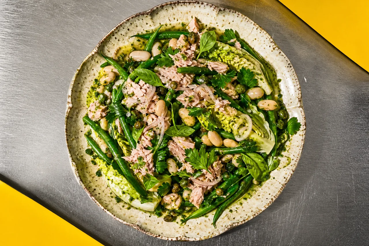 Salade de haricots verts et thon