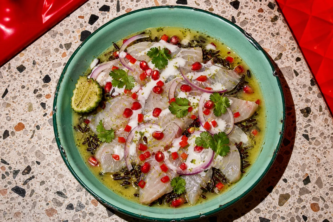 Tiradito de bar sauvage au combava