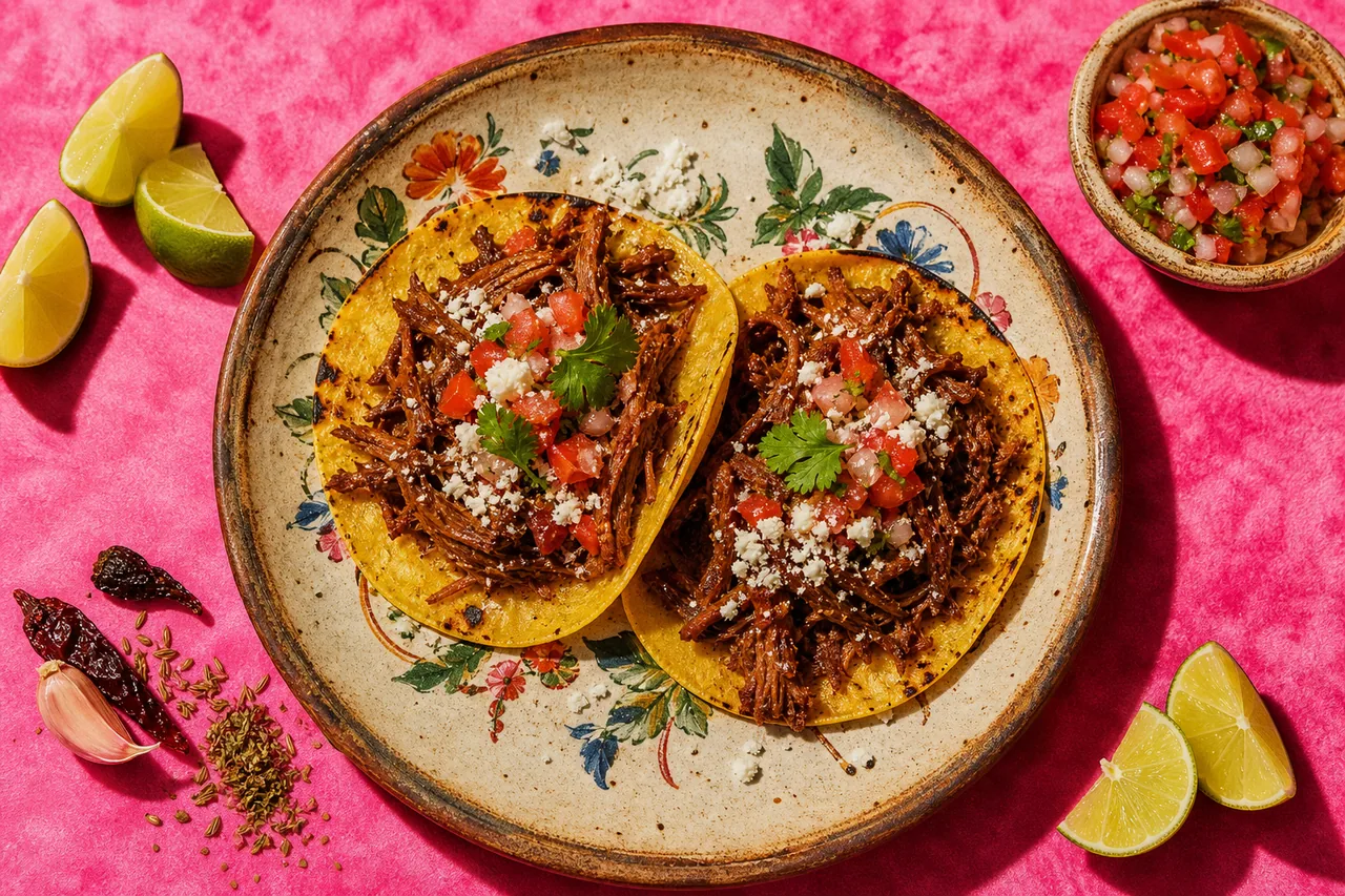 Tacos au bœuf barbacoa à l'Instant Pot