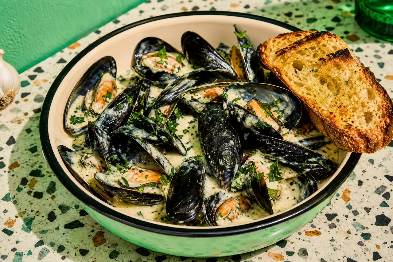 Moules au gorgonzola