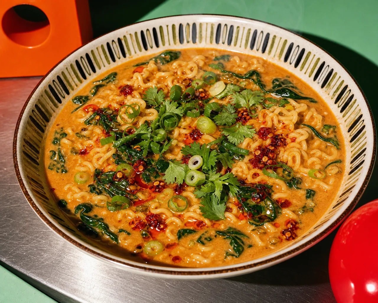 Soupe crémeuse de nouilles au beurre de cacahuète en 15 minutes