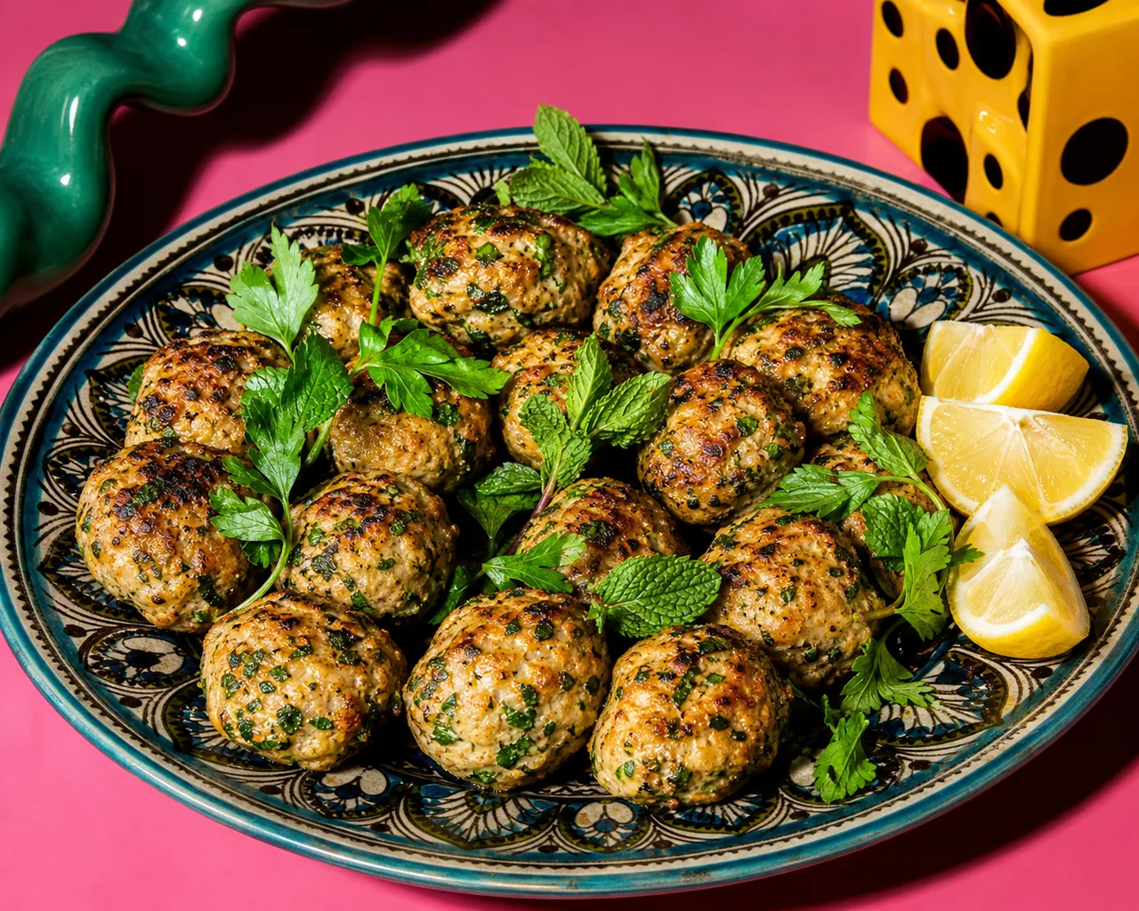 Boulettes de poulet kofta aux herbes