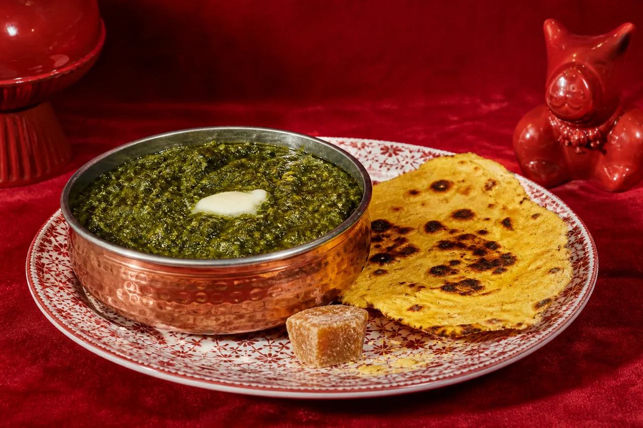 Sarson ka saag (curry de feuilles de moutarde)