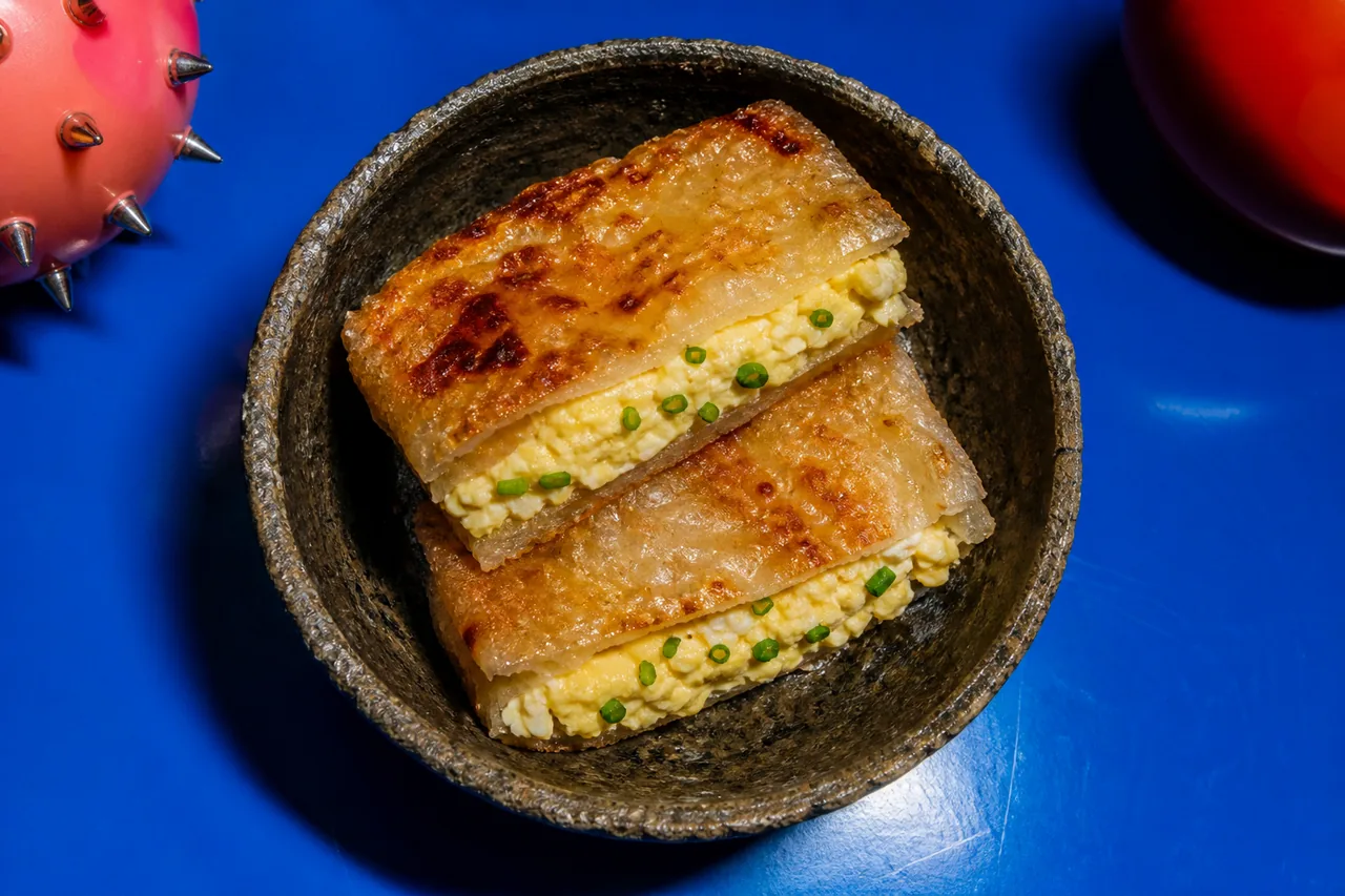 Tamago sando croustillant au papier de riz