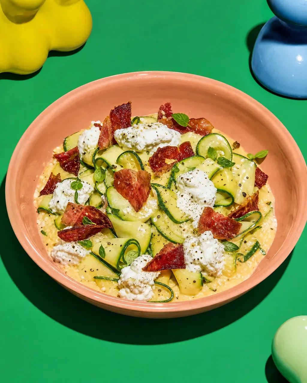 Carbonara de courgettes