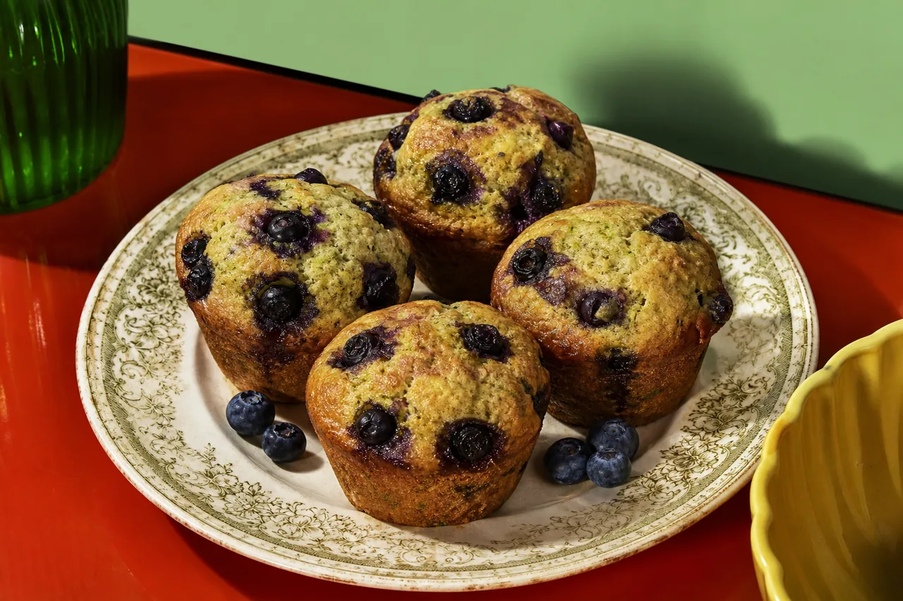Muffins myrtille-avocat