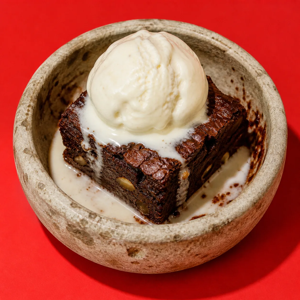 Brownie chaud, glace vanille