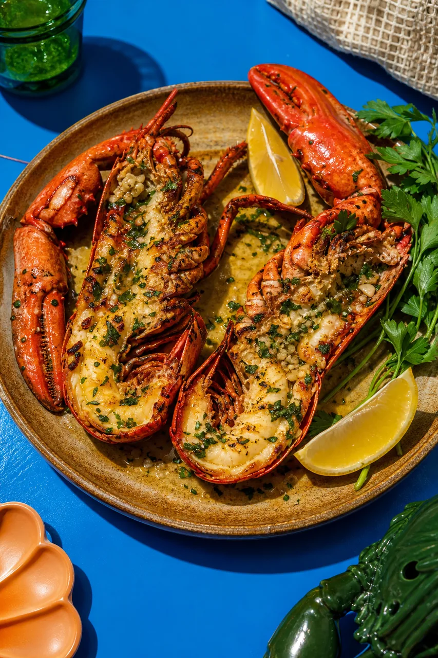 Homard grillé au beurre