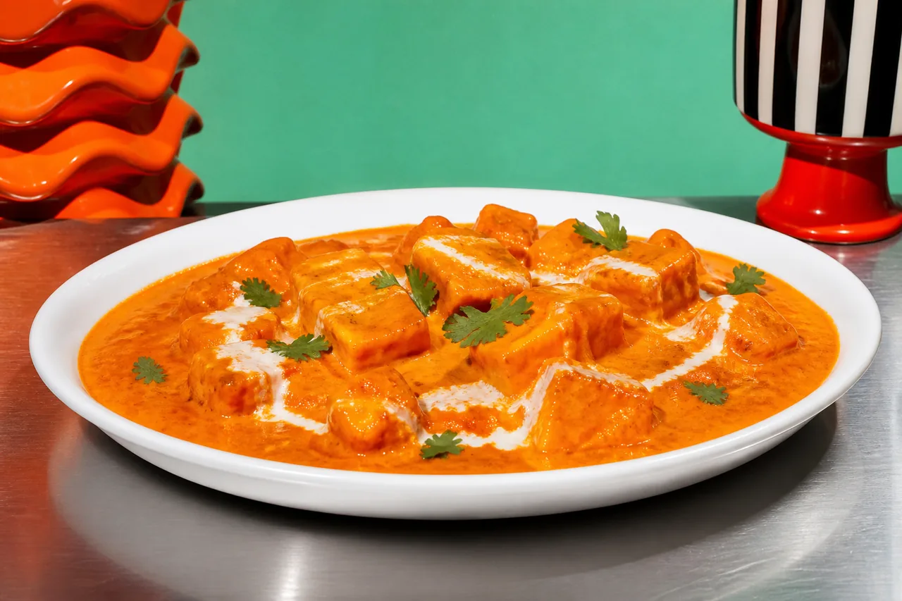 Shahi paneer (paneer sauce tomate-crème royale)