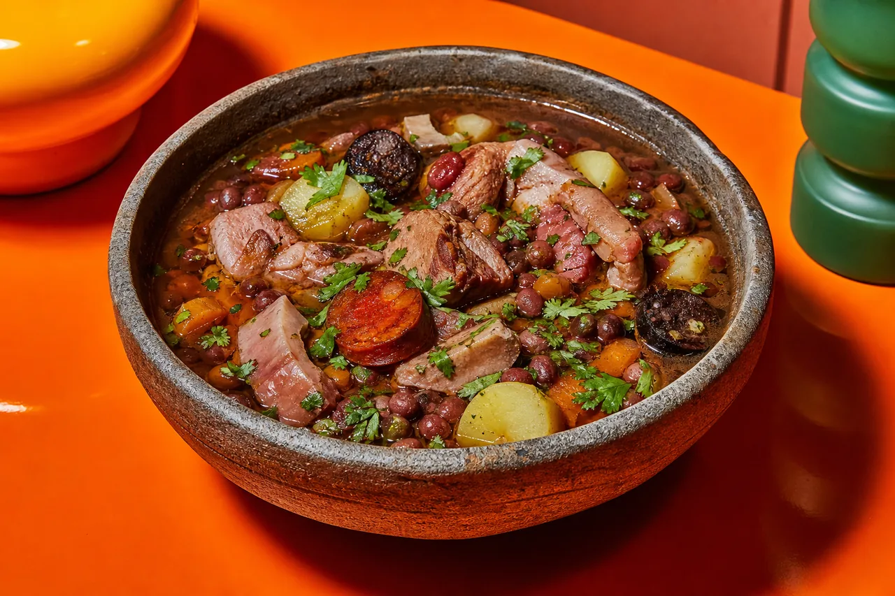 Sopa da pedra (soupe portugaise riche aux haricots et charcuterie)