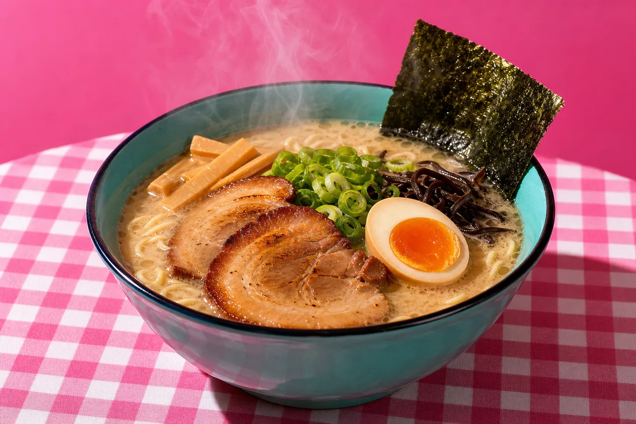 Tonkotsu ramen (bouillon d'os de porc crémeux)