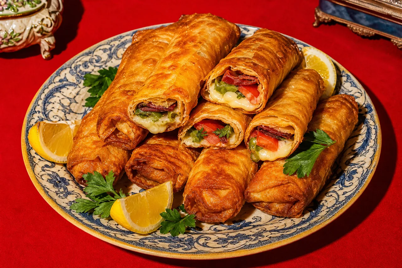 Paçanga böreği (börek croustillant au pastırma)