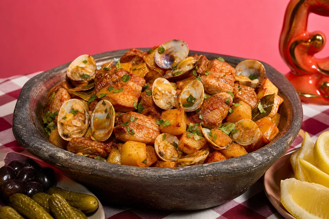 Carne de porco à alentejana (porc mariné aux palourdes)