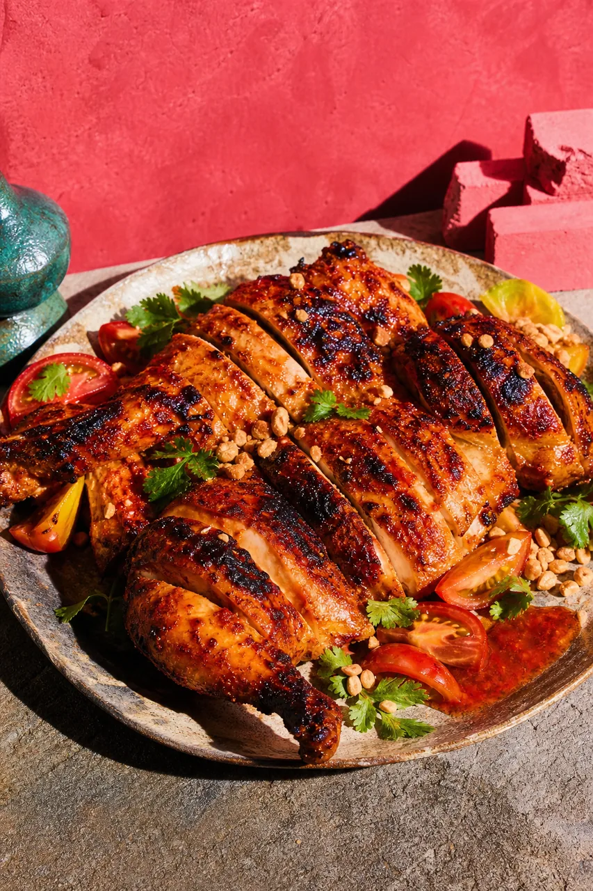 Poulet piri-piri en crapaudine