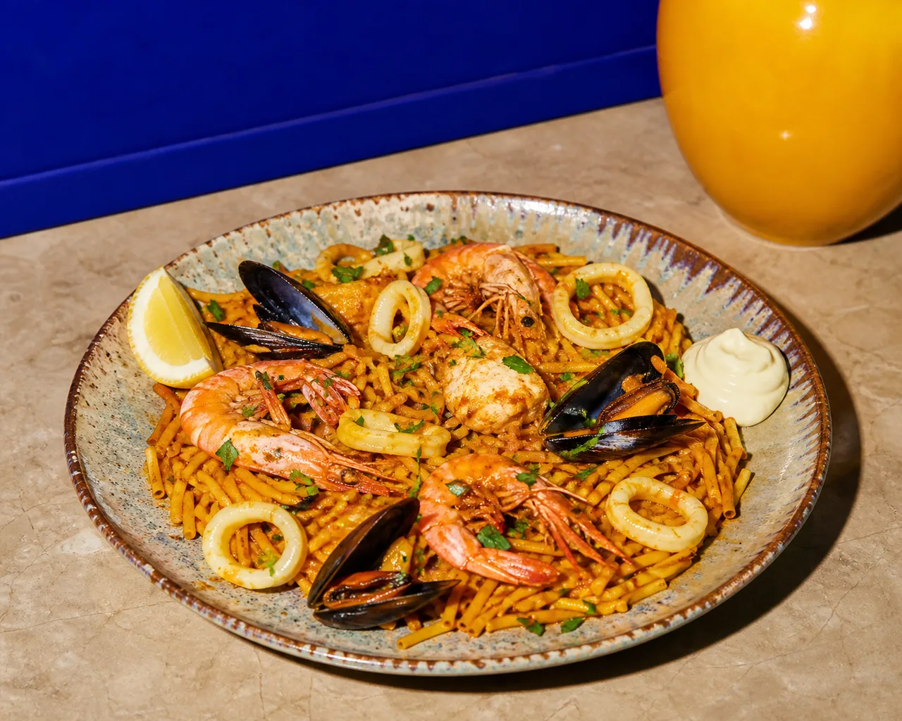Fideuà aux fruits de mer